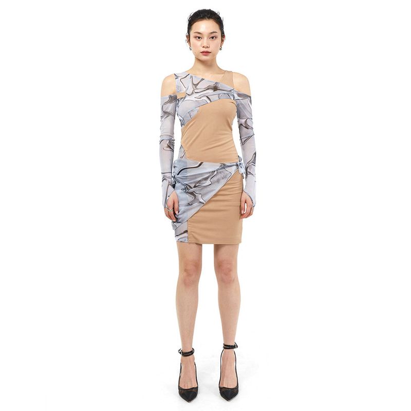 KIMZISU(キムジス)の「In&Out 3D Printed Dress _ Beige(Dresses)」