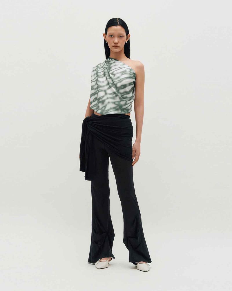 Sheer Layering Pants _ BLACK