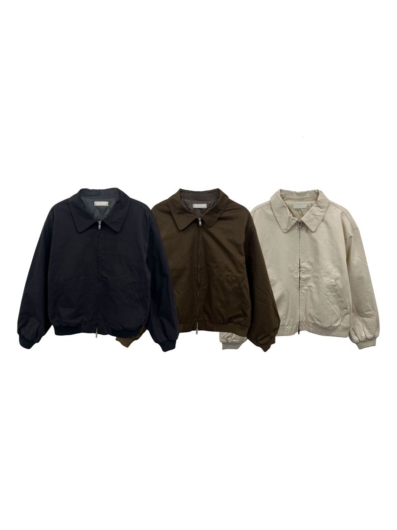 Yuki two-way quilted cotton collar jacket