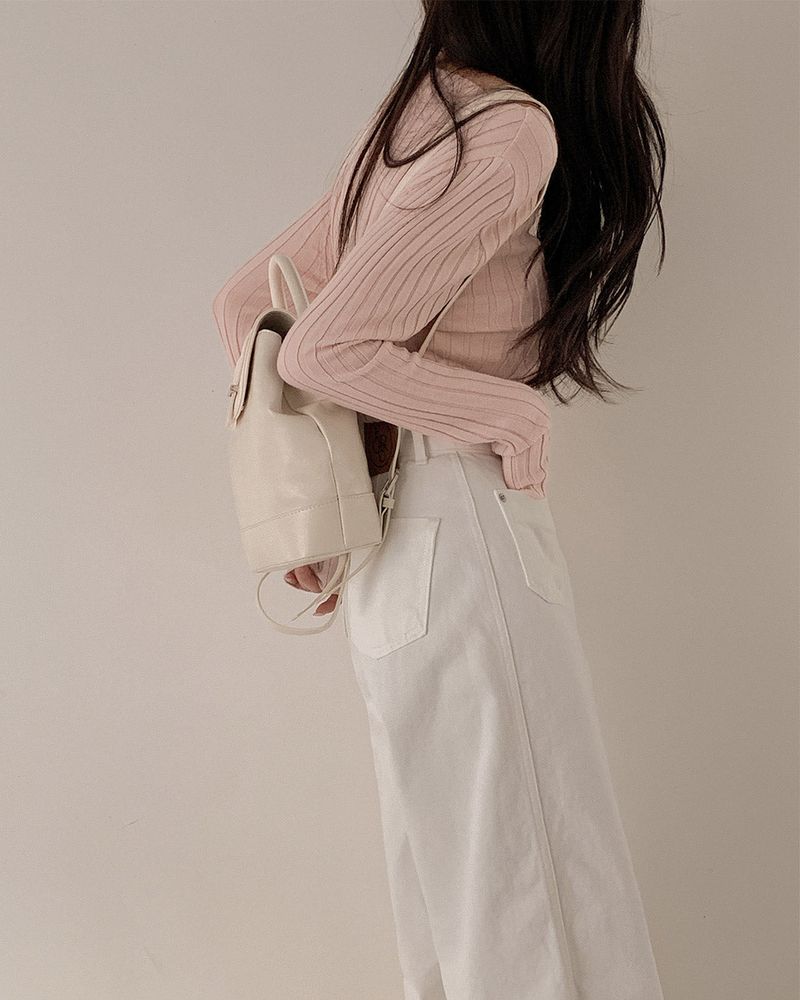 MAYBINS(メイビンス)の「Have ribbed knit(Tops)」