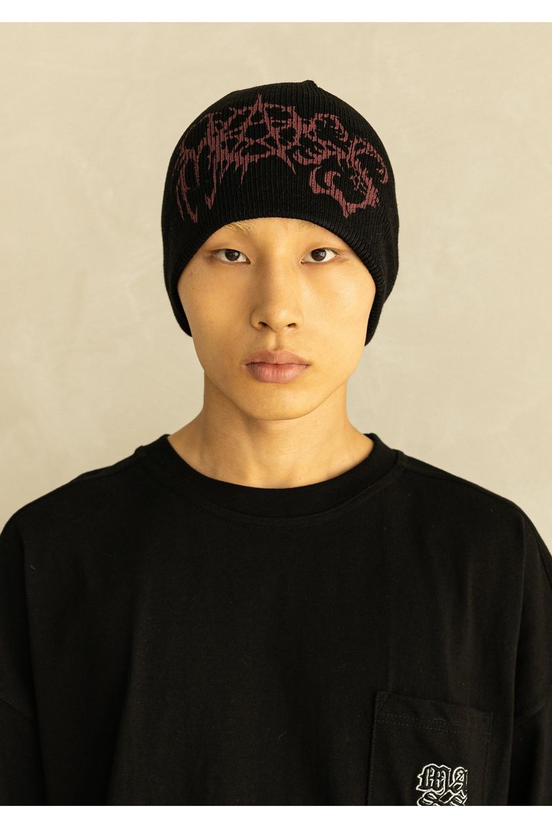 PENTAGRAM SHORT BEANIE MWHAC001-BK