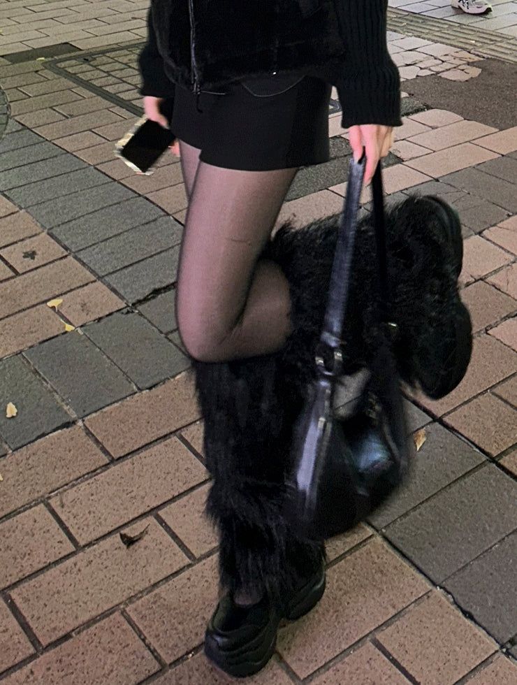 Wolf Fur Leg Warmers
