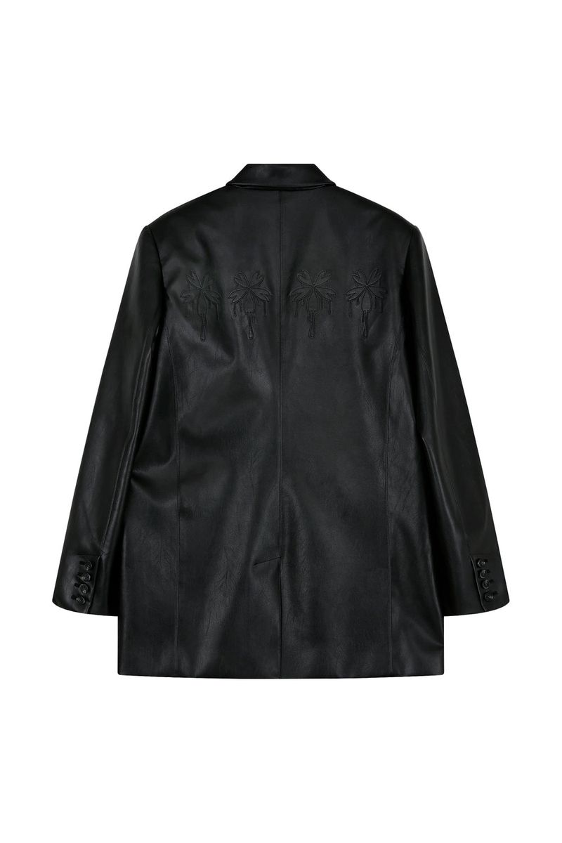 Back Patch Oversized Blazer _ Black