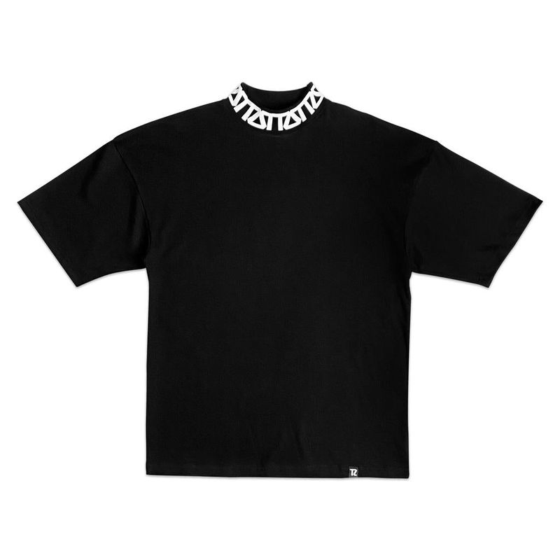 TZWORLDWIDE（トレッズワールドワイド）の「TZ MONOGRAM RIB OVERSIZED TEE - BLACK（Tops）」