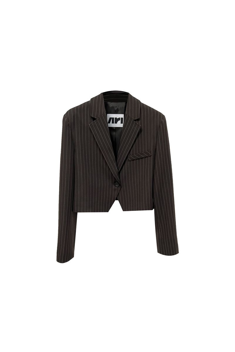 MEOW CROP BLAZER / BROWN