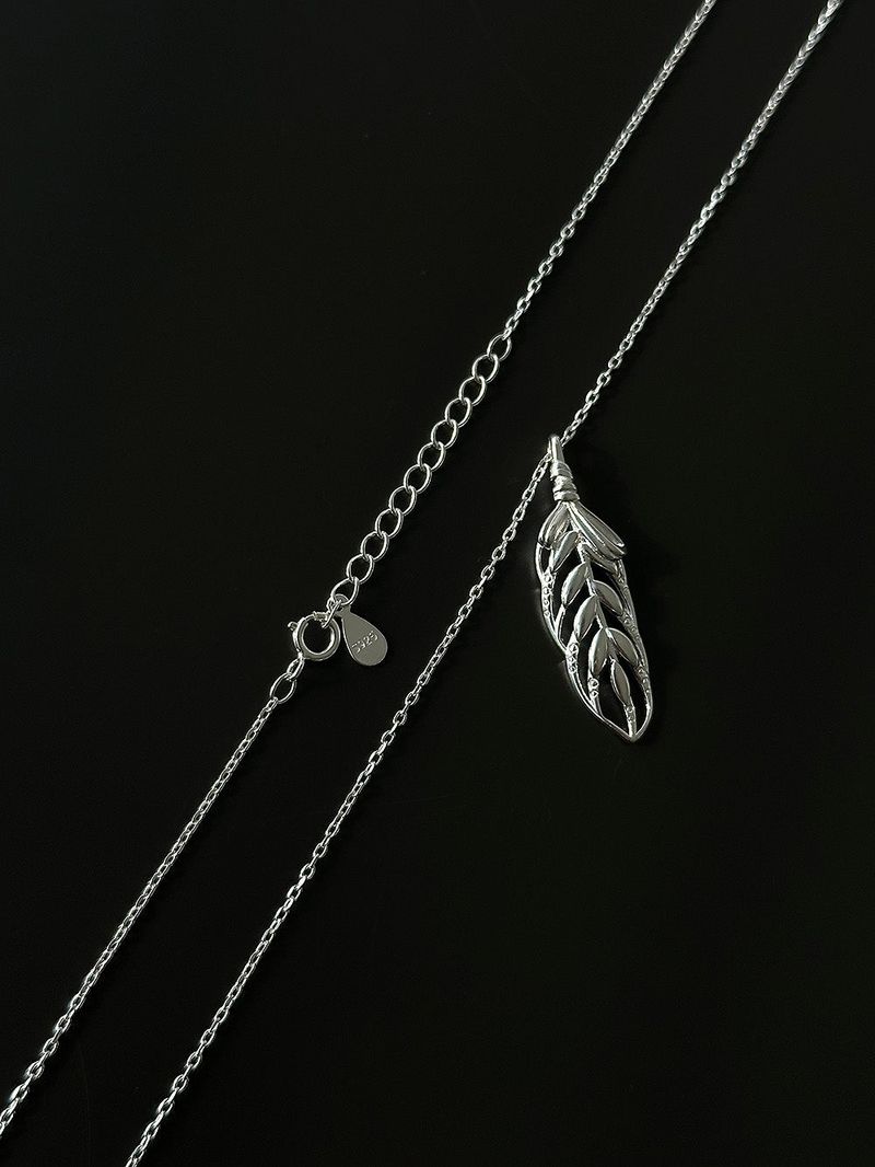 [925silver] Leaf necklace