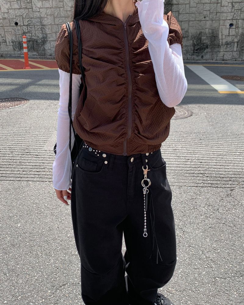 Puff shirring jumper