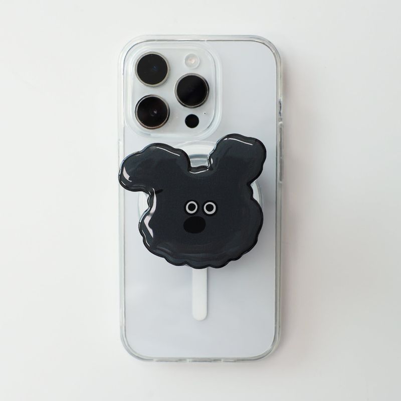 PAPA.GO.PAPA（パパゴーパパ）の「PAPA.GO.PAPA ブラックセサミピズフェイススマートトック（スマホグッズ/小物）」