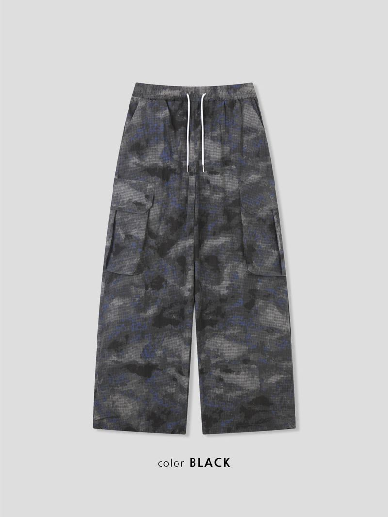 Camo Rip Nylon Cargo Pants