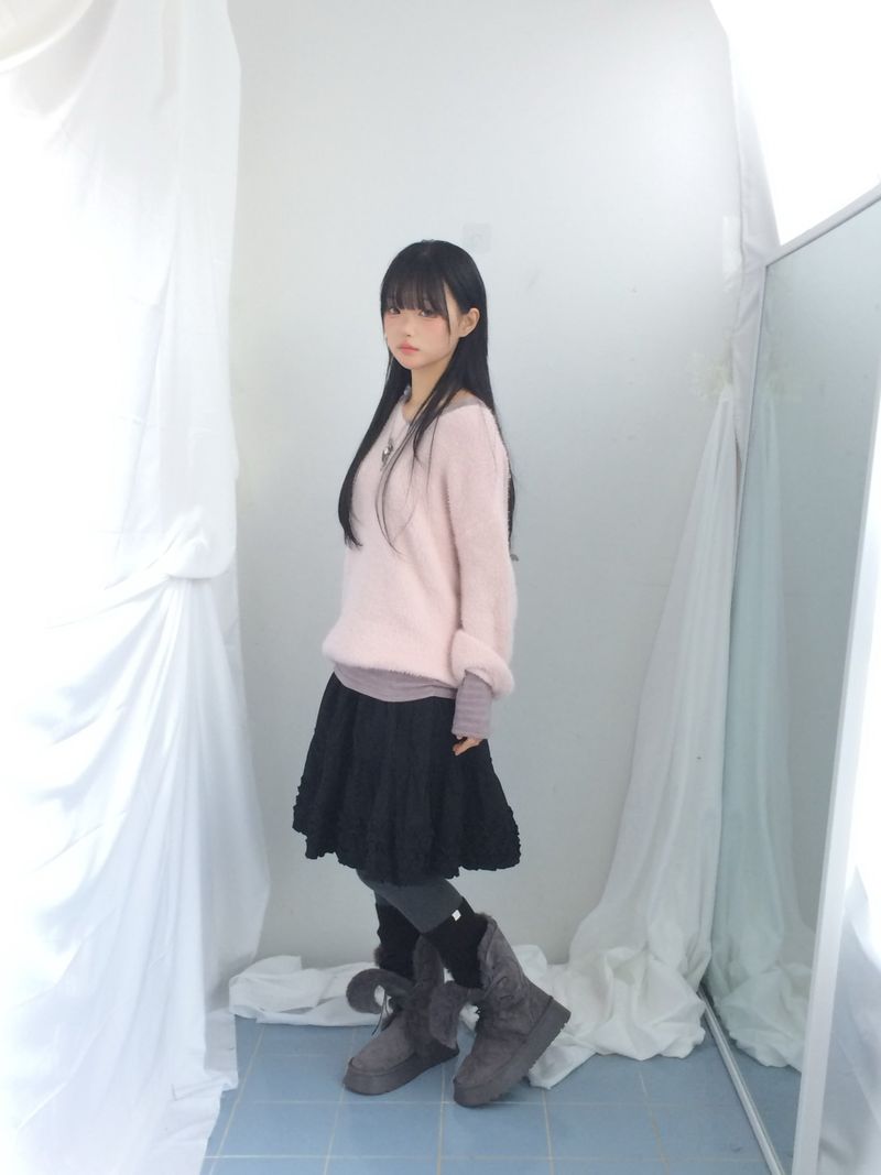 Flare some cotton frill skirt