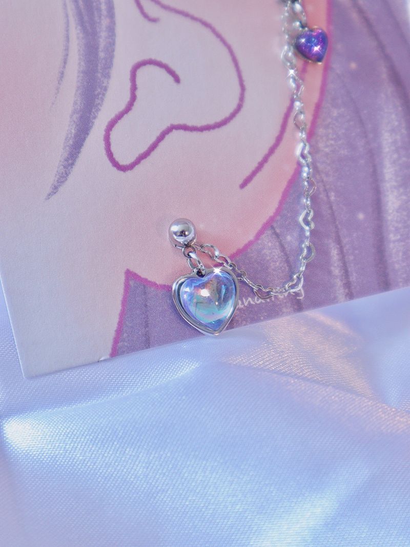 heart chain piercing