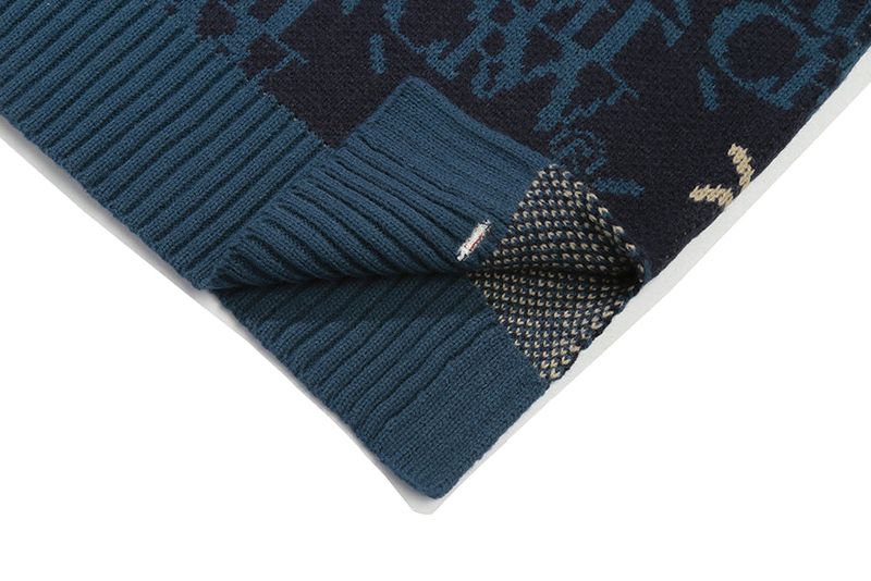 ARGYLE LOGO KNIT VEST_NAVY