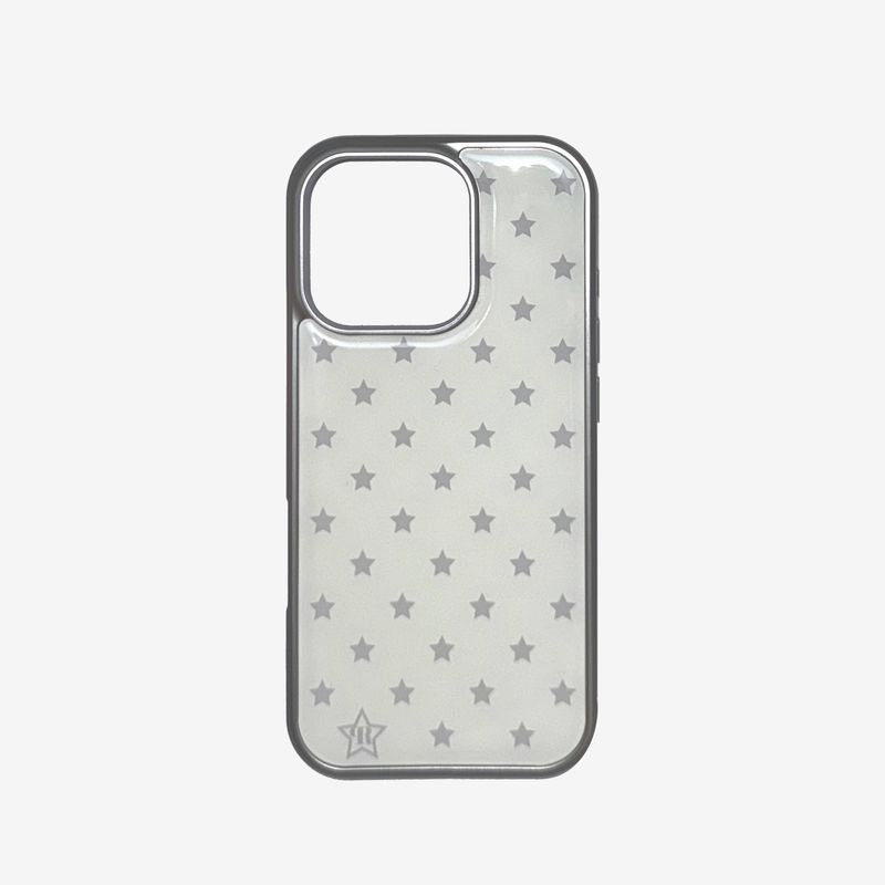 [MADE] Silver Star Epoxy Silver Bumper iPhone Case