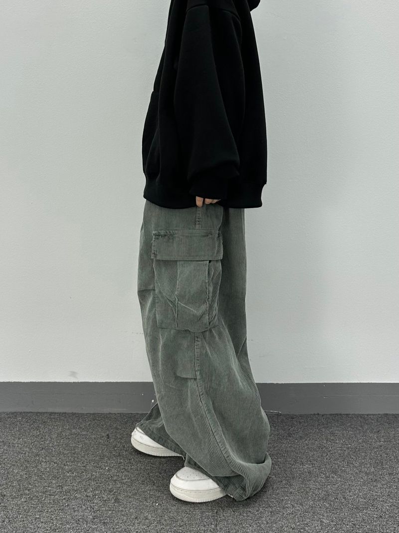 corduroy pigment cargo pants