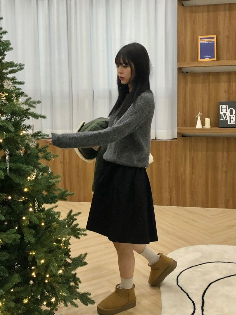Anna flared midi skirt