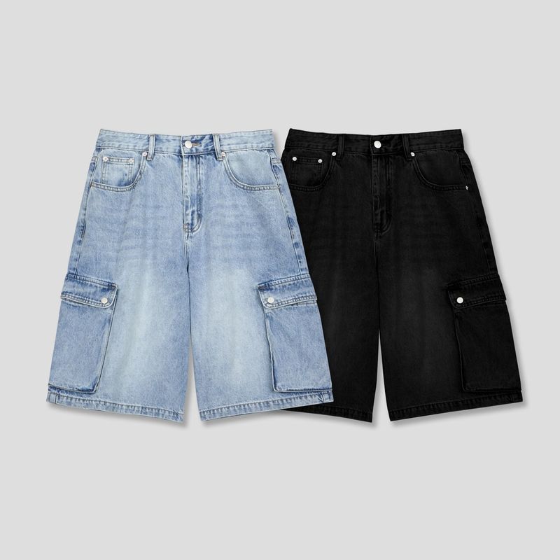 Baek Denim Cargo Bermuda (2color)