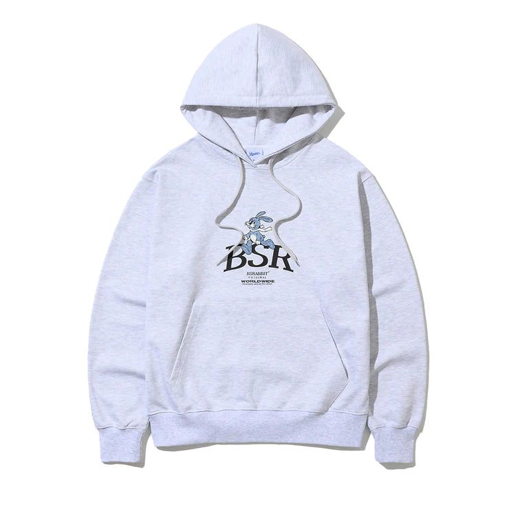BSR SUNDAY RABBIT HOODIE HEATHER GREY