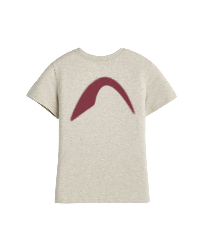 ZEROSI(ゼロシ)の「(W) ZRS スプレーロゴTシャツ (OATMEAL)(トップス)」