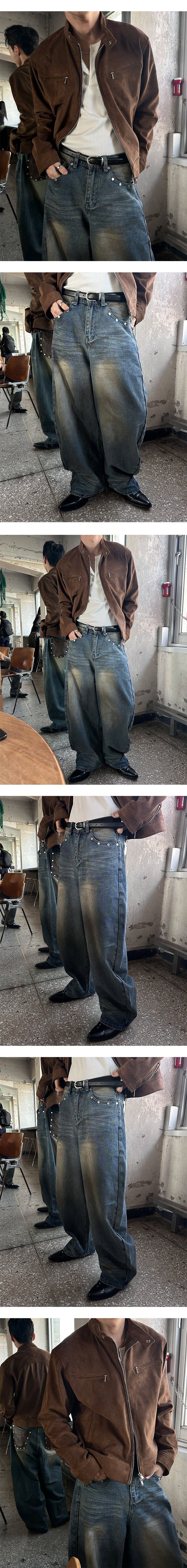  [S/S] Suede biker jacket(3color)