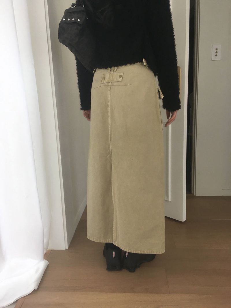 tap pocket long skirt