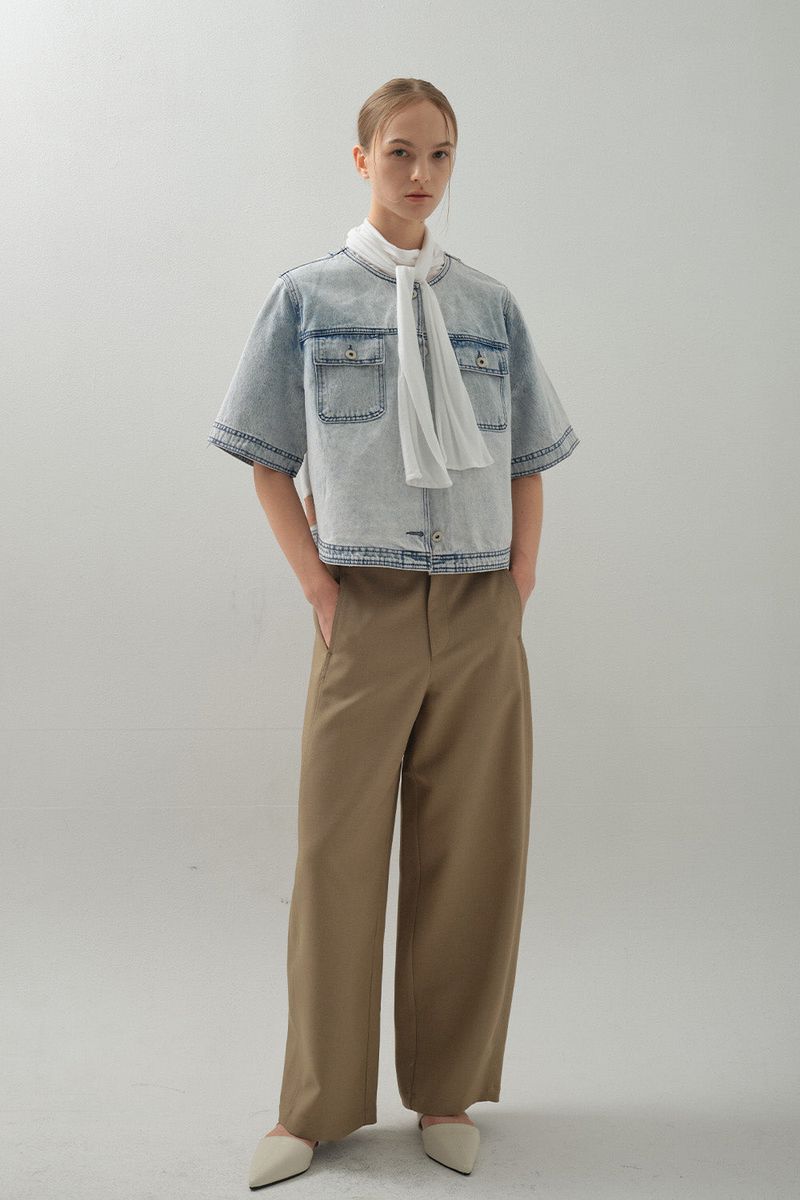 Barrel Line Pants_Beige