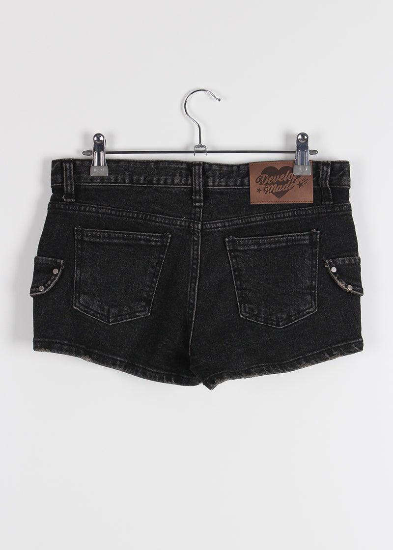 LOW STUD CARGO MINI SHORTS