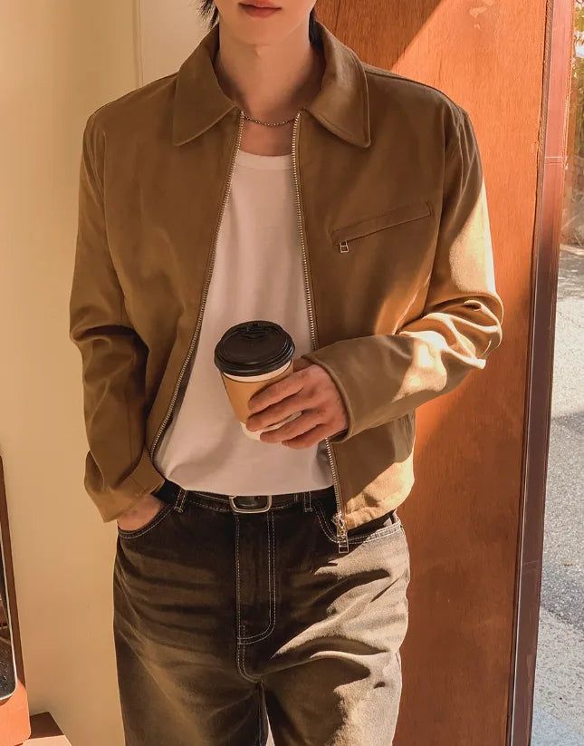 Leek Suede Crop Jacket