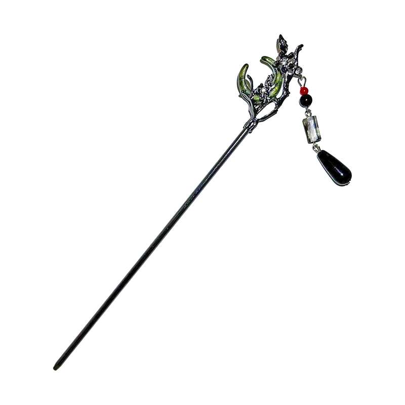 3amgang（スリーエイエムギャング）の「Black goth moon ornamental hairpin（Hair Accessories）」
