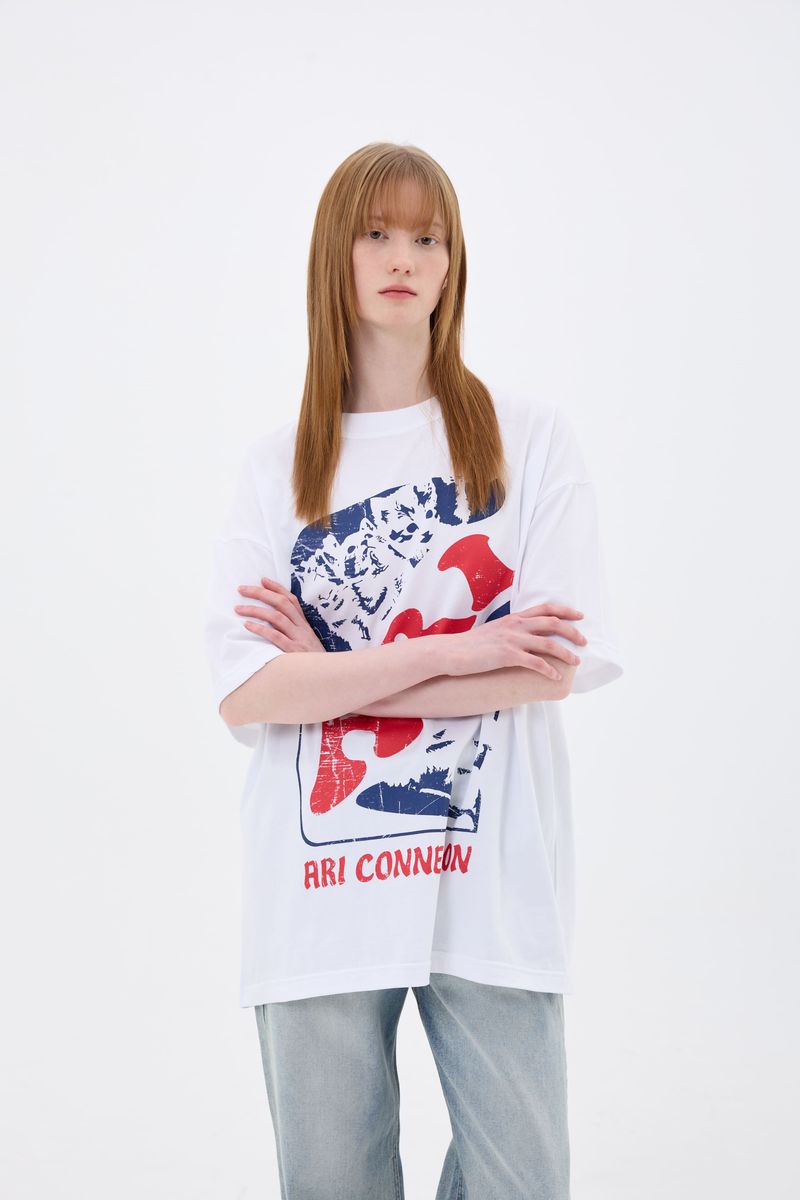 PURRING T-SHIRT / WHITE