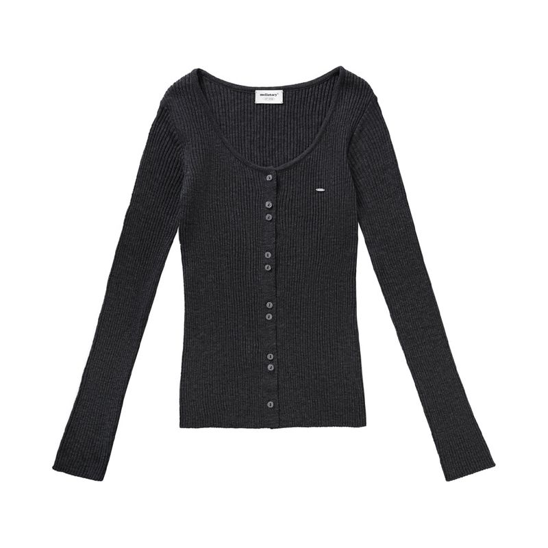 SLIM KNIT CARDIGAN (BLACK)