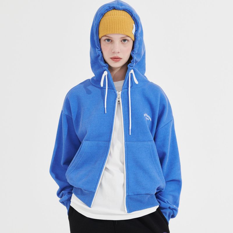 Between A and B（ビットウィーンエーアンドビー）の「PIGMENT TWO WAY HOOD ZIPUP _ BLUE（Tops）」
