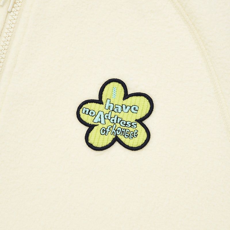 HALF ZIP UP FLEECE TOP [IVORY]