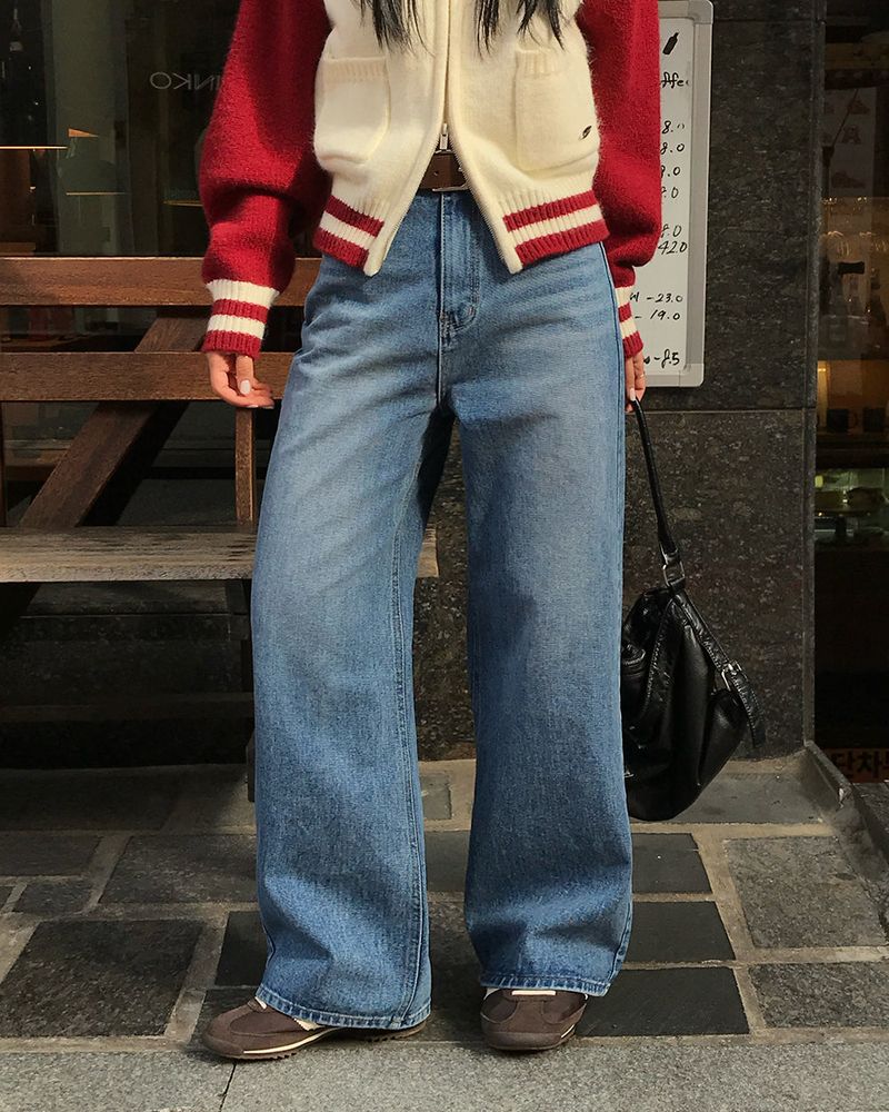 [ORIGINAL] Brushed Denim Wide Pants