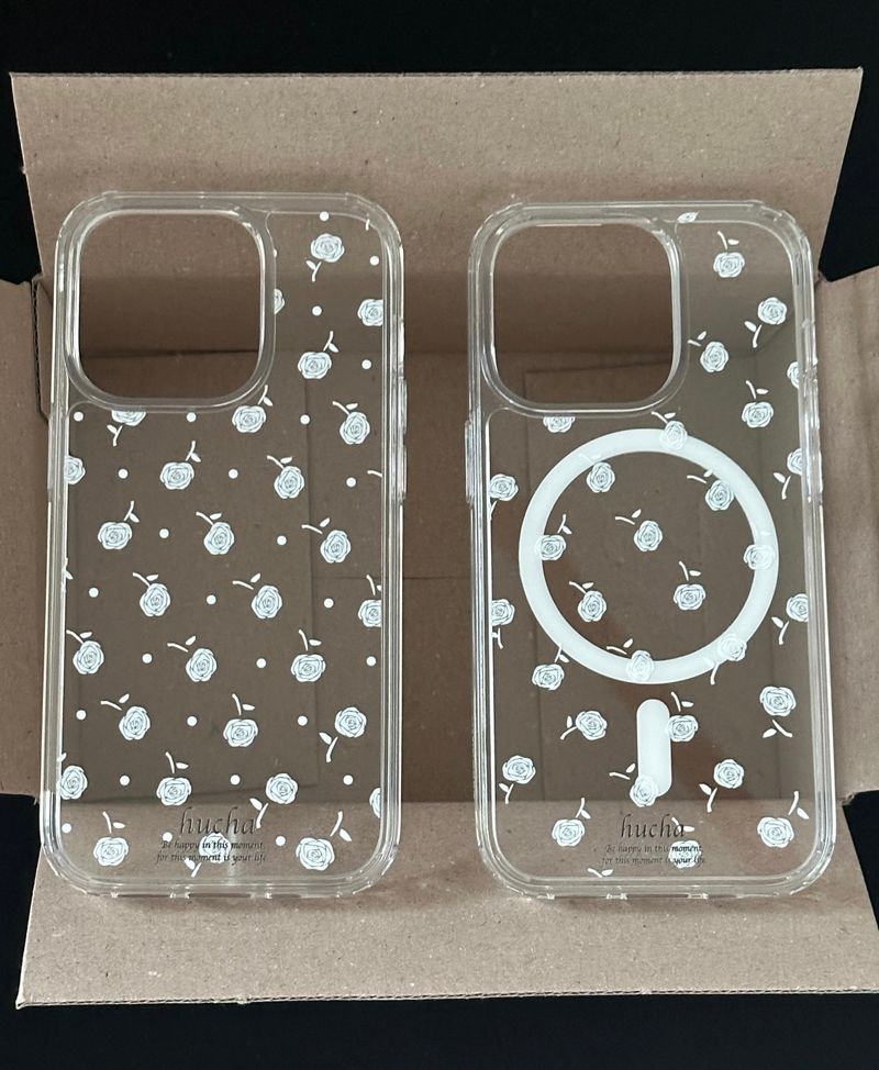 Rose /  Polka Dot Rose Pattern Jell Hard Case