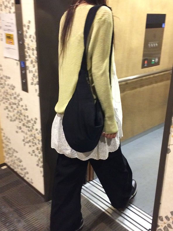 Hyujin Button See-Through Knit Cardigan