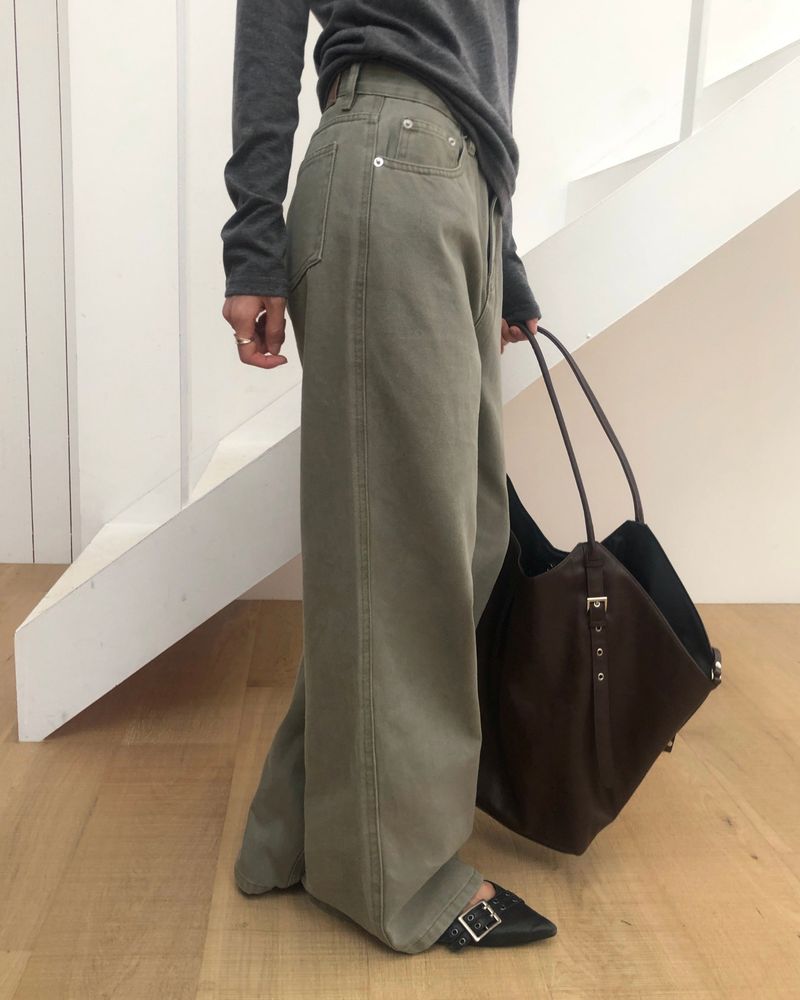 [ORIGINAL] Cran Straight Cotton Washed Pants