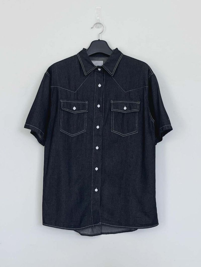 Kaven denim short sleeve shirts
