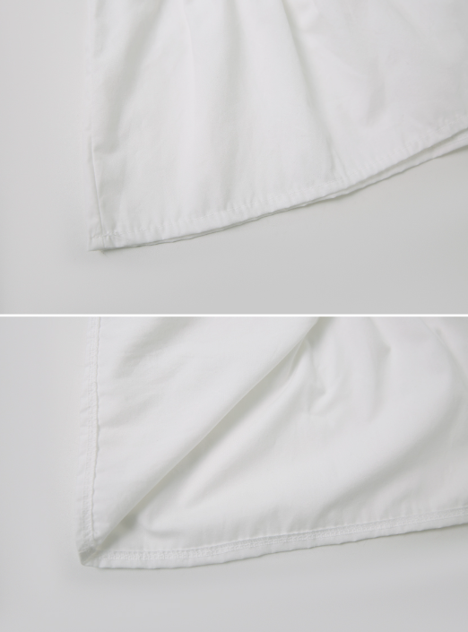 Square Puff Ribbon Short Sleeve Blouse (2color)