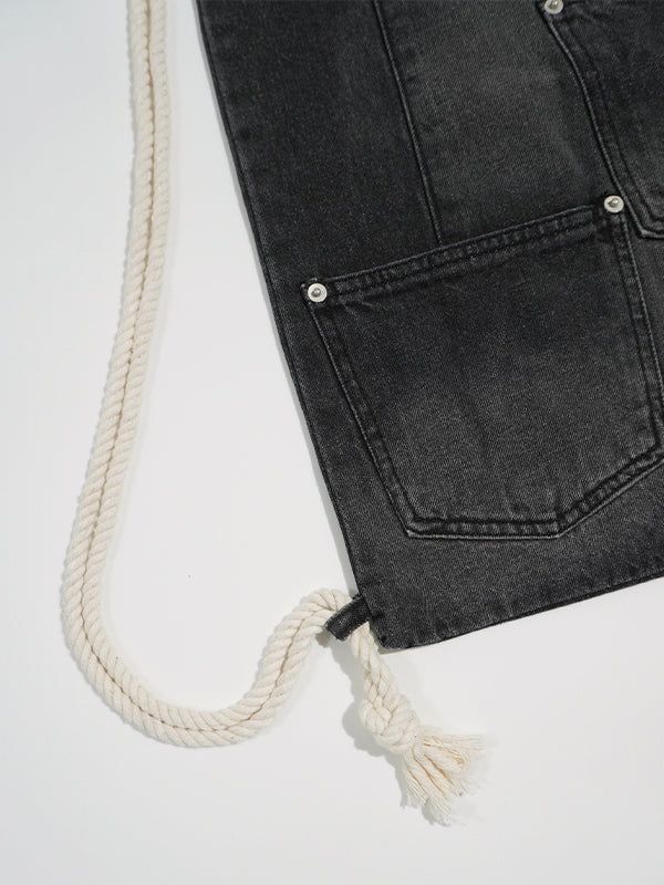 (UNISEX) Denim Rope String Gymsack