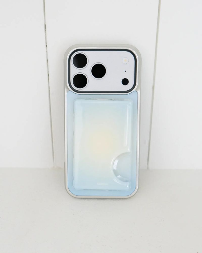 ブルー マリ シルバー アイフォン ギャラクシー ケース(MagSafe)