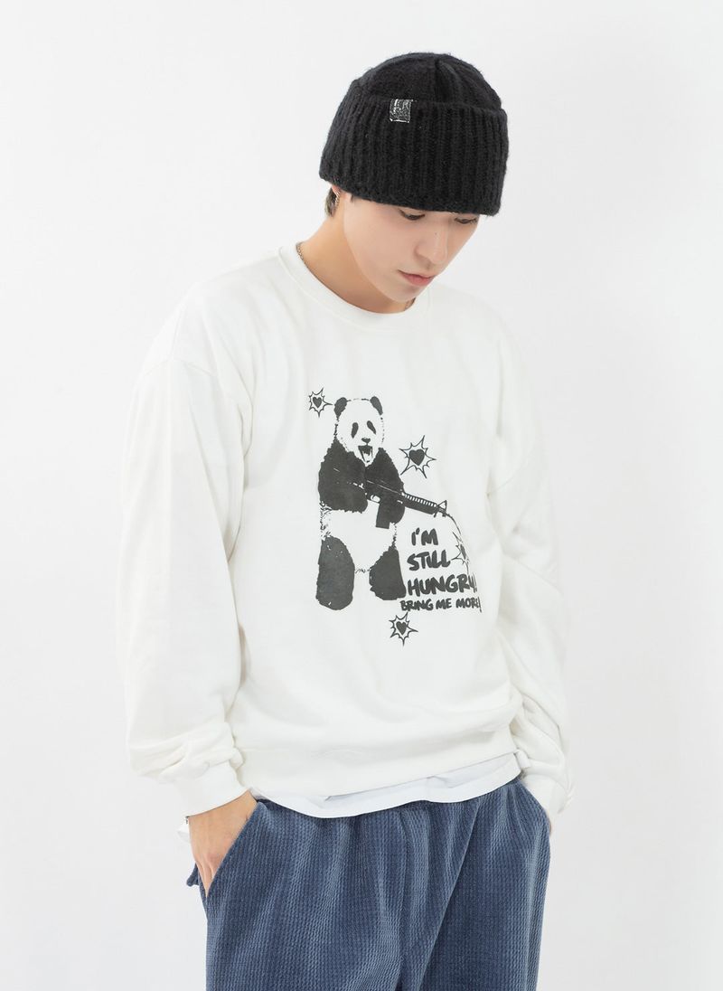 HUNGRY PANDA SWEATSHIRT (IVORY)