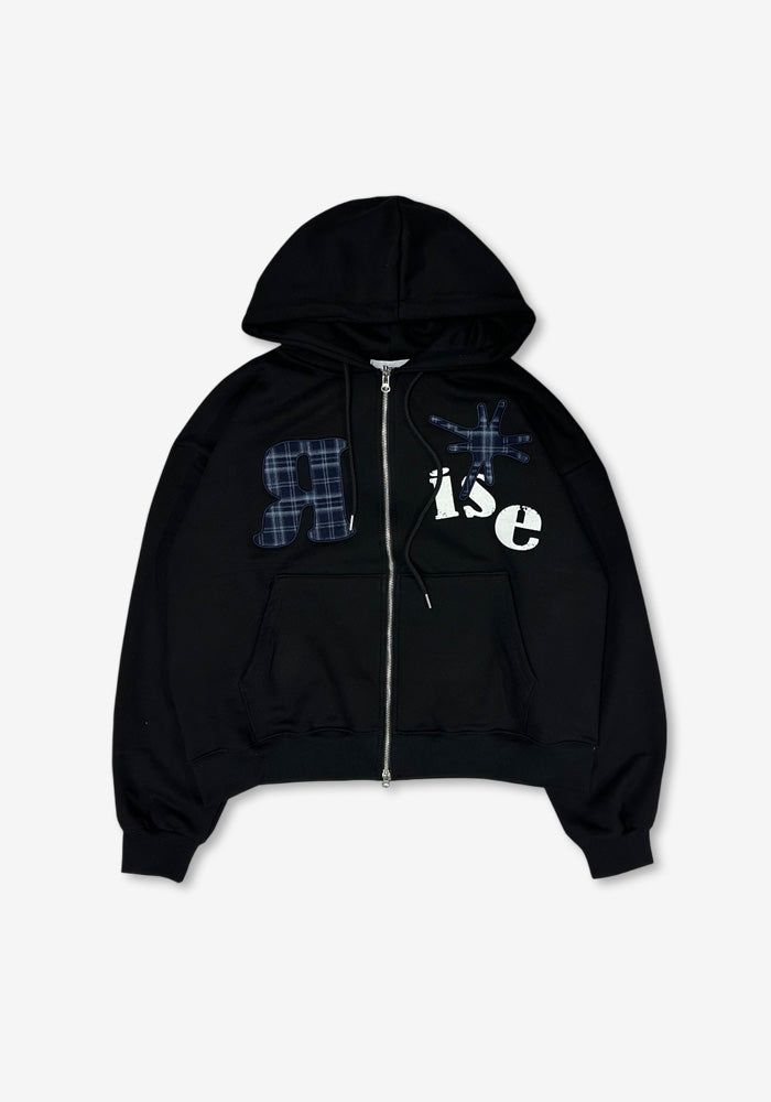 DO RIZE Patch Crop Hoody Zip-up