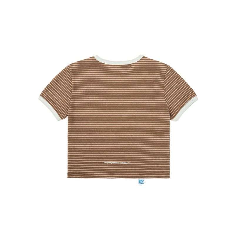 ソフトガールサマーリンガーTシャツ_ブラウン