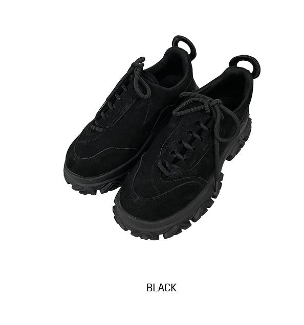 Suede Unbalance Platform Sole Boots