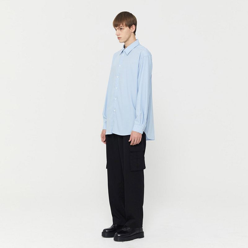 Organic Micro Shirt Sky Blue