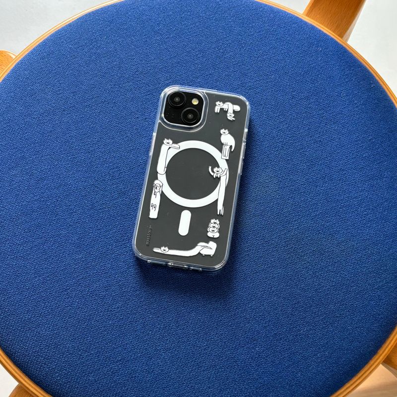 [MagSafe phone case] Outlined cat phone case