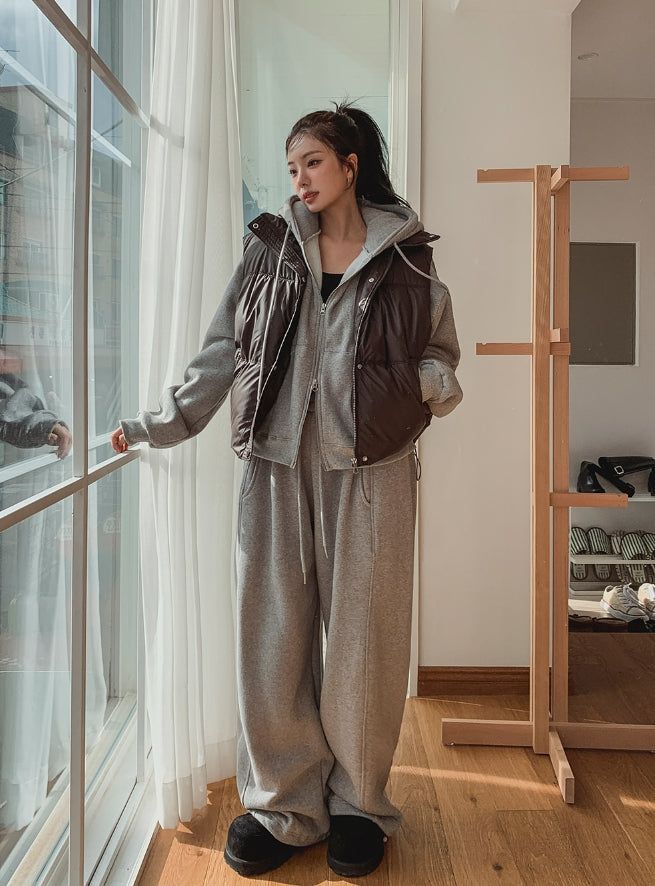 Eve Brushed Two Way Hood Zip-Up