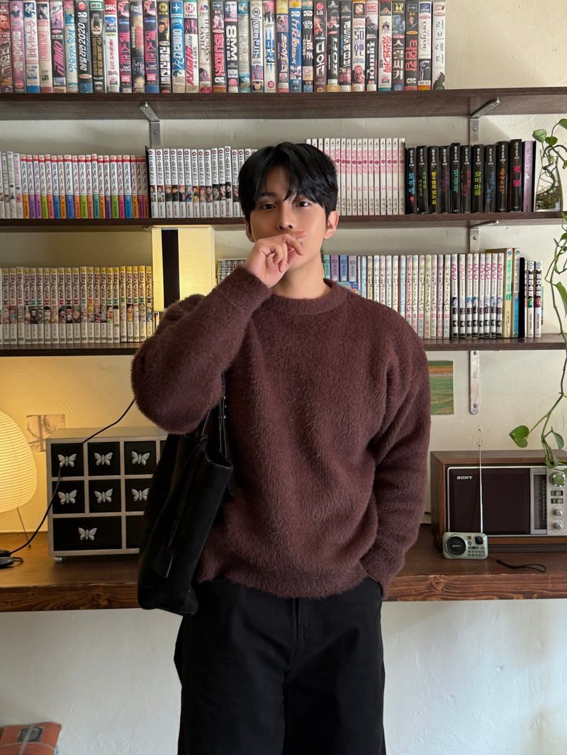 Way pintuck curved pants