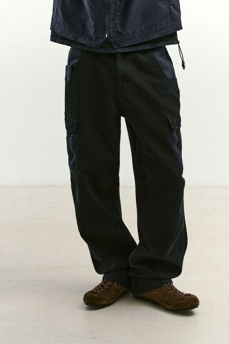 Mixed Fabric m65 Pants (Washed Navy)