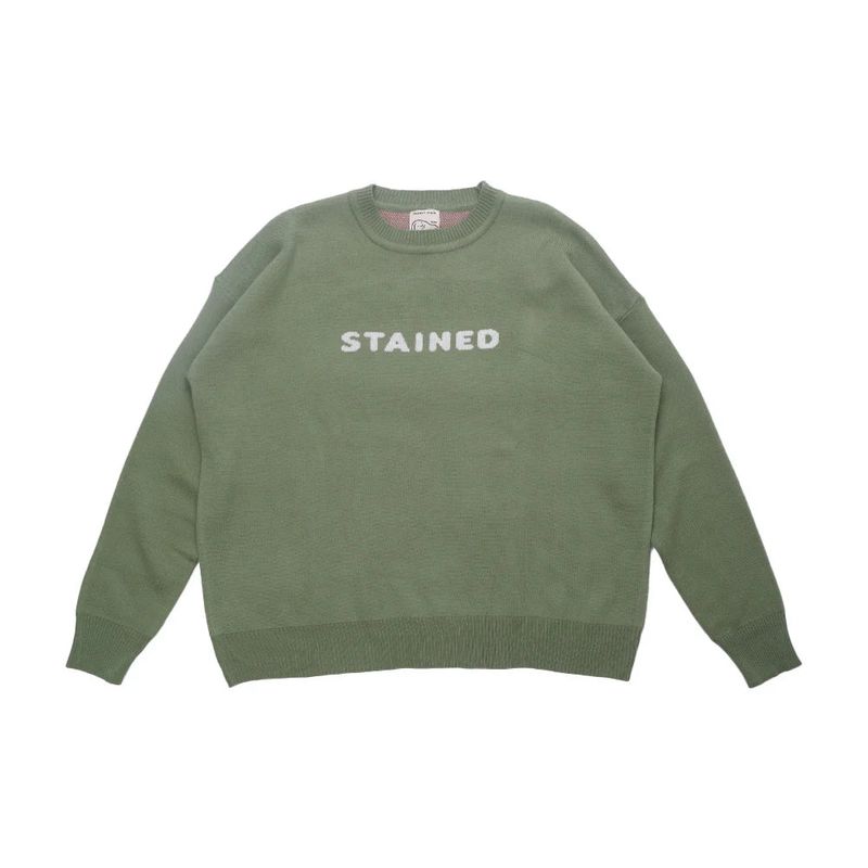 PEANUT STAIN - Stained Green Oversized Knit Sweater